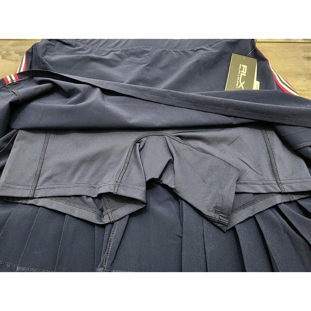 RLX Ralph Lauren Performance Fabric Wrap Skirt Golf Concept 1 Navy - Picture 3 of 11